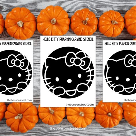 Easy Printable Hello Kitty Pumpkin Stencil for Easy Carving - The ...