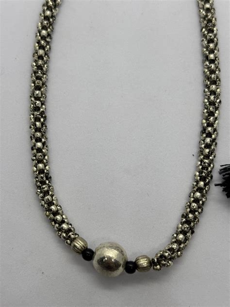 Single-Bead Centre Guluband (Oxidised) - Ghodke Pearls and Jewellers