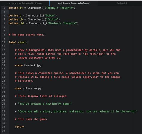 Image result for RenPy Scripting Basics