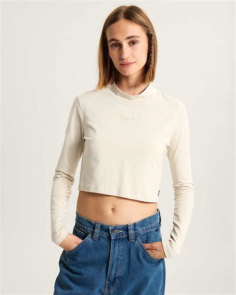 Script Mini Mock T-Shirt in Beige| Vans UK