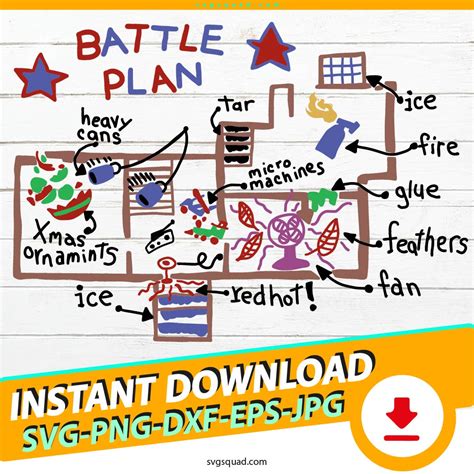 Home Alone Battle Plans SVG PNG, Kevin, 90s Christmas, Digital Files ...