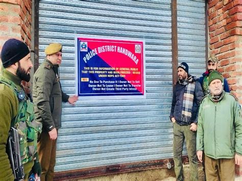 J-K Police attach property of drug peddler in Kupwara