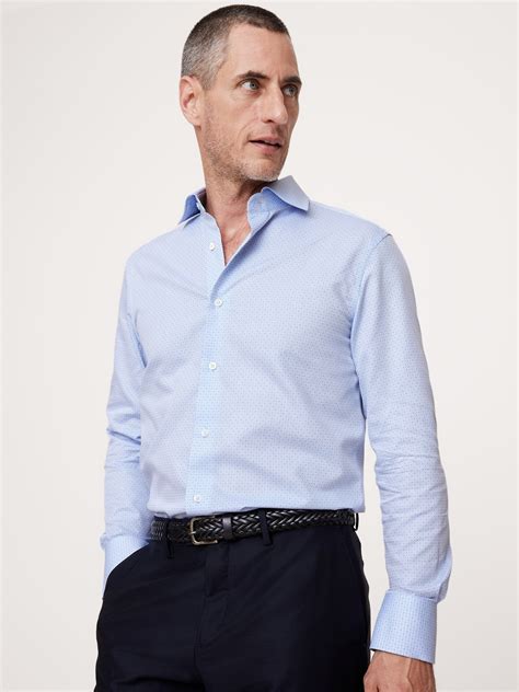 Slim-Fit Italian Cotton Poplin Dress Shirt | Banana Republic
