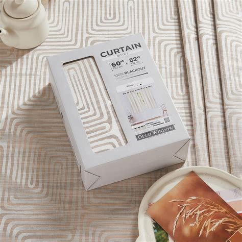 Buy DECO WINDOW Rising Set of 2 Woven Blackout Window Curtains from ...