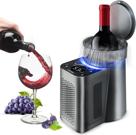 Amazon.com: Electric Wine Chiller - Small Wine Cooler With LED Lights ...