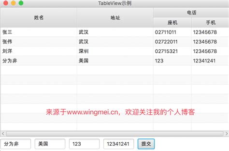Table Column JavaFX 的图像结果