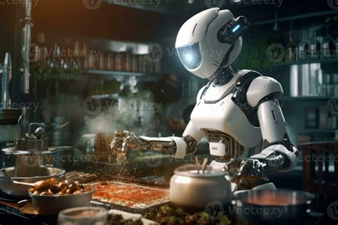 Cooking Robot Working Background Photo 的图像结果
