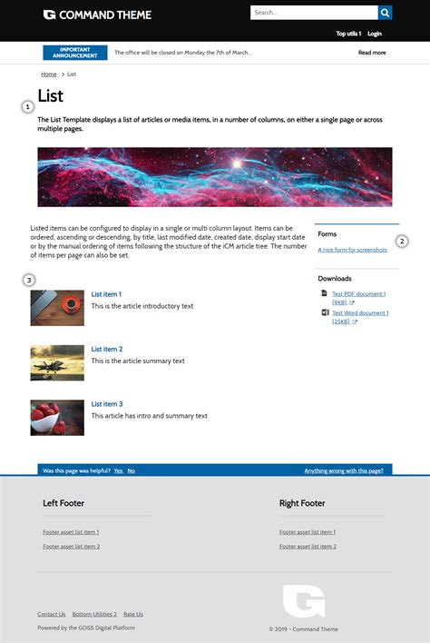 List Template - The Digital Platform Documentation Site