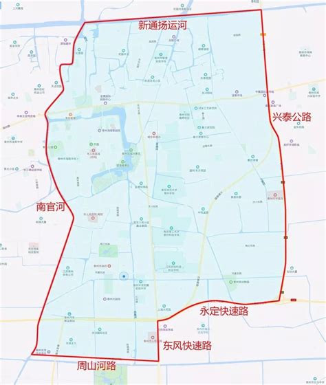 泰州市学区划分2022,泰州20年学区规划图,泰州市海陵区学区划分_大山谷图库