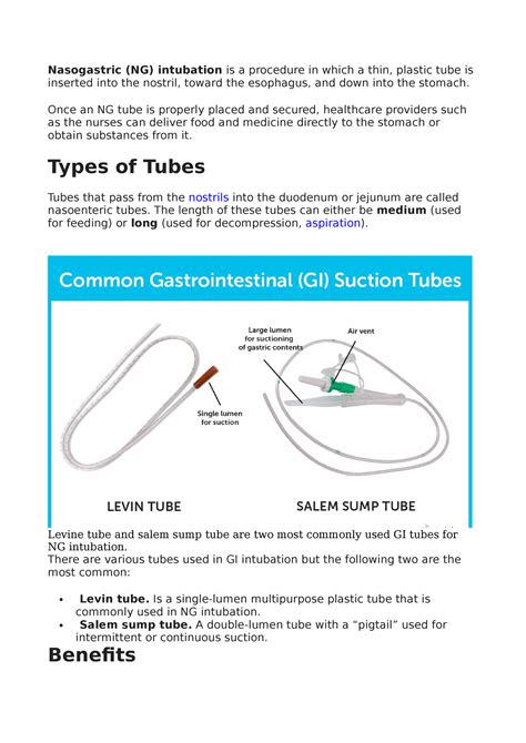 Ng Tube Suction