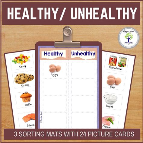 Sorting Healthy and Unhealthy Foods - Resource For Teacher