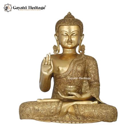 Brass Buddha Idol – Superfine Finish for Peaceful Decor – Gayatri Heritage