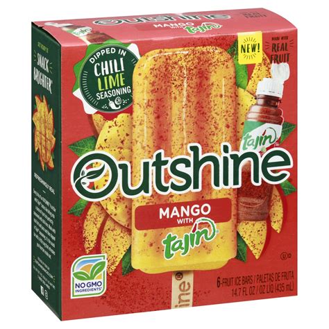Outshine Mango Frozen Fruit Bars With Tajin 6 ct | Shipt