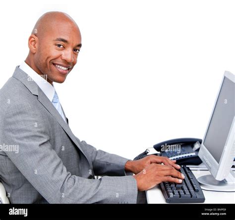Businessman On Computer 的图像结果