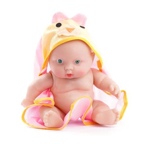 EL FIGO Soft Feel Squishy Rubber Small Cute Little Doll with Towel for ...