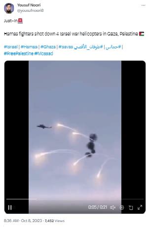 Fact Check: These Videos Claiming To Show Hamas Shooting Down Israeli ...