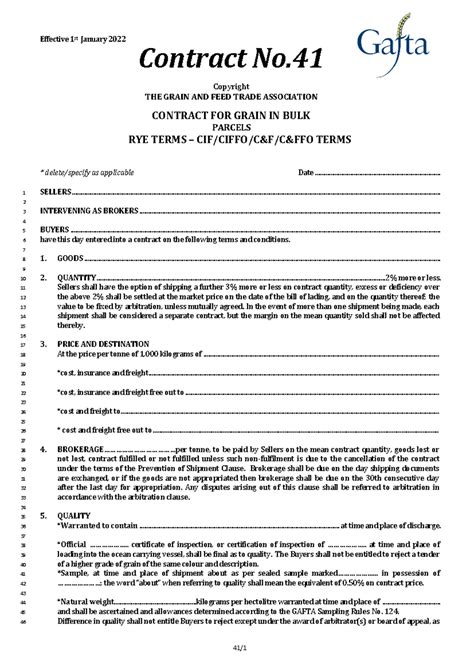 Gafta-RICE-FN - RICE CHARTERPARTY TERMS - Effective 1 st January 2022 ...
