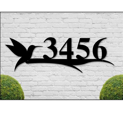 Personalized Modern House Numbers Metal Address Plaque House Warming ...