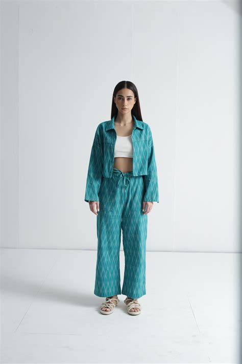 Teal Ikat Co-ord Set