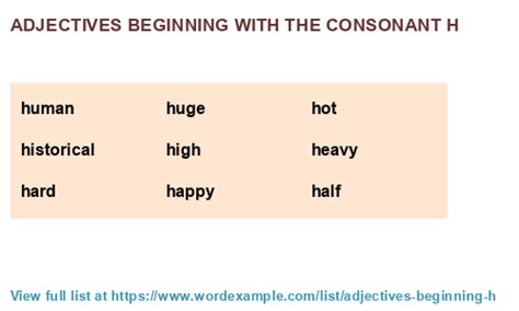 Adjectives beginning with the consonant h (1,000 results)