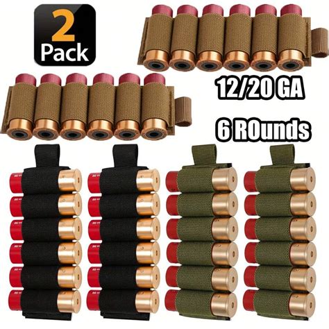 2 Packs Tactical Shotgun Shell Holder Buttstock Holder For Rifles ...