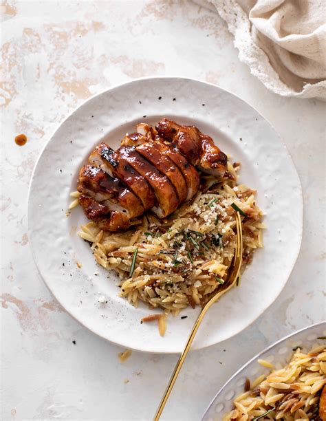 Broiled Chicken Thighs with Orzo