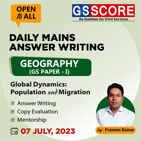 Geography (Global Dynamics: Population and Migration) by Praveen Kumar ...