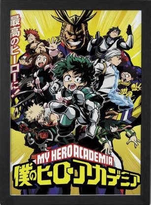 my hero academia poster with frame my hero academia wall poster (Size ...