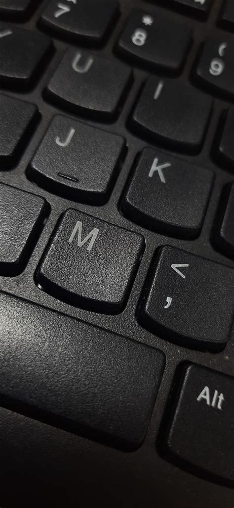 Keyboard with Letter M