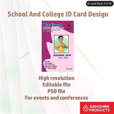 50 School & College ID Card PSD Templates | Editable – Abhishek Products
