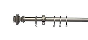 Hobknobs 19mm Extendable Curtain Rod With Square Finial 56' To 102 ...