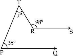In the given figure find x, if PQ is parallel to RS, angleTRS =98 and ...