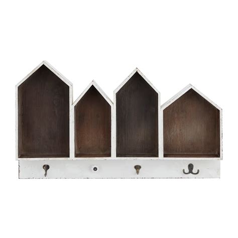 White MDF Modern Farmhouse Wall Shelf, 19" x 33" x 5" | Michaels