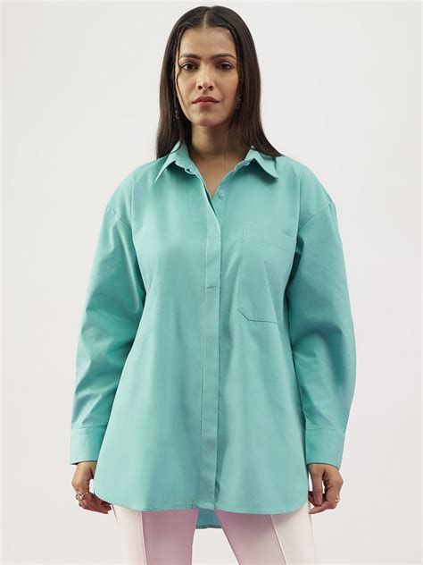Turqoise Oversize Shirt – Code61