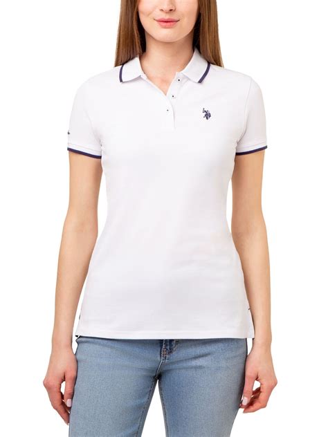 U.S Polo Assn. Women's Tipped Polo - Walmart.com