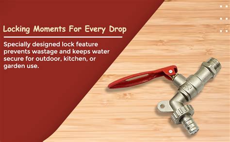 Ashu Supply PZ179000254IN Brass Faucet Locked Tap, Brass Finish ...