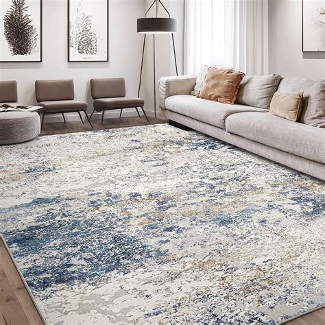 Area Rug Living Room Rugs - 5x7 Large Soft Indoor Neutral Modern ...