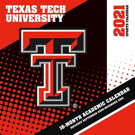 Texas Tech Calendar 2021-22 - Preschool Calendar Printable