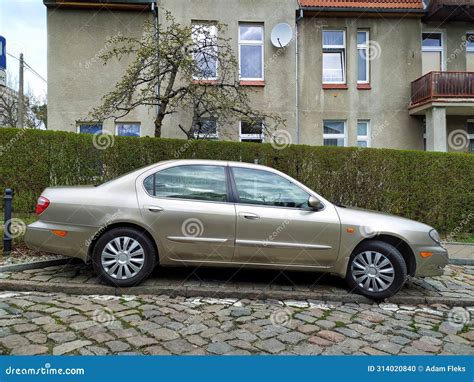 Old Classic Veteran Japanese Sedan Car Nissan Maxima QX 3.0 L V6 Parked ...