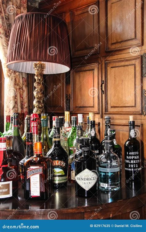 Selection of Bottles of Alcoholic Beverages Editorial Image - Image of ...