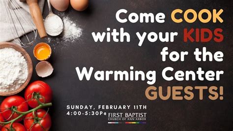 COOK with your KIDS for the Daytime Warming Center Guests, First ...