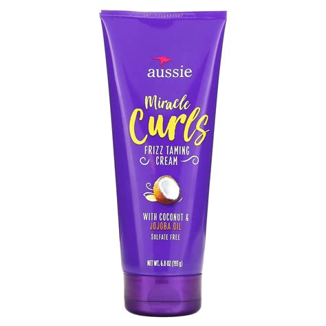 Aussie, Miracle Curls, Frizz Taming Cream with Coconut & Jojoba Oil, 6. ...