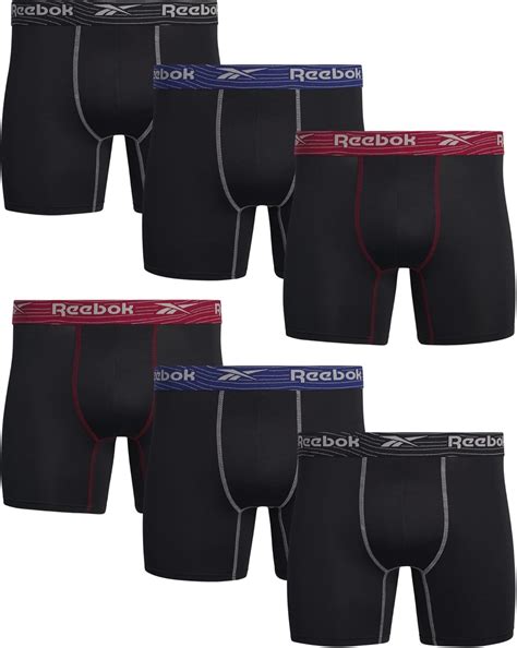 Buy Reebok Men's Underwear - Performance Boxer Briefs (6 Pack) Online ...