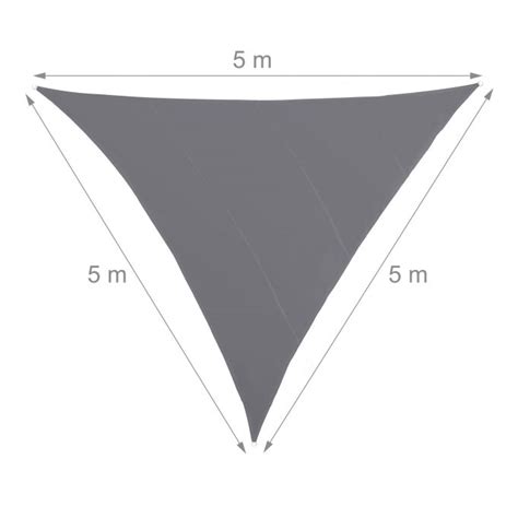 W0REE Vela Ombreggiante Impermeabile Tenda A Vela Triangolare 95% Protezione UV Poliestere Oxford, Tenda Da Sole Per Esterno,Nero,4x4x4m - 12