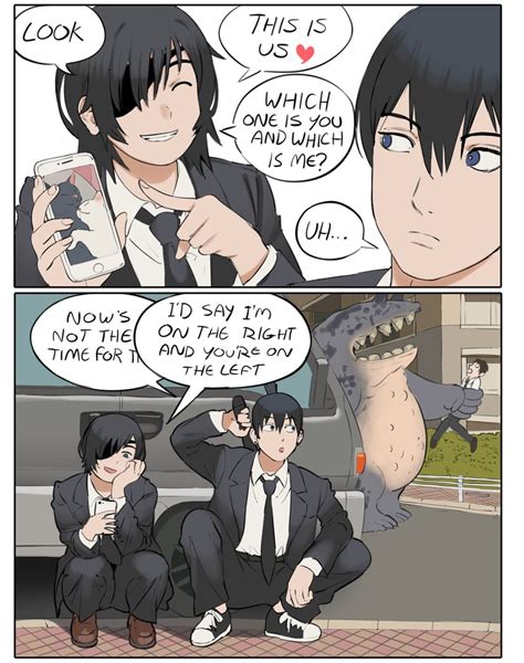 hayakawa aki and himeno (chainsaw man) drawn by giganticbuddha | Danbooru