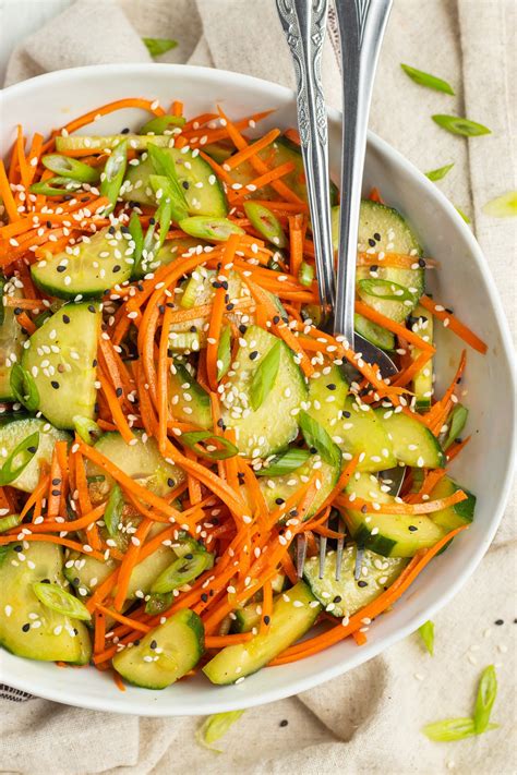 Cucumber and Carrot Salad - Sprinkled With Balance
