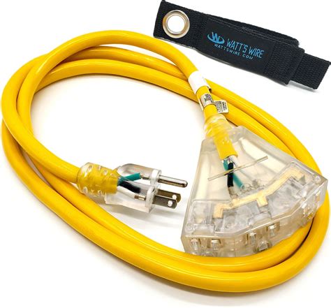 Amazon.com: 15 ft - 12 Gauge Heavy Duty Extension Cord - 3 Outlet ...