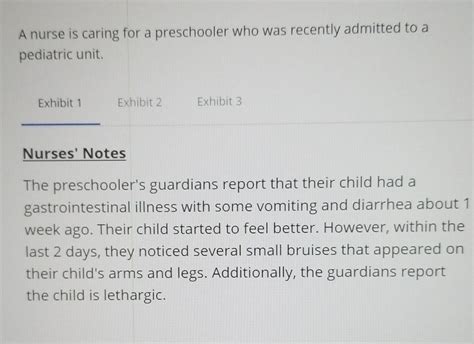 Solved A nurse is caring for a preschooler who was recently | Chegg.com