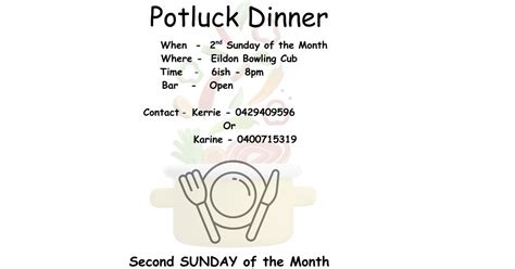 Community Potluck Dinner @ Eildon, Eildon Bowling Club, Alexandra, 11 ...
