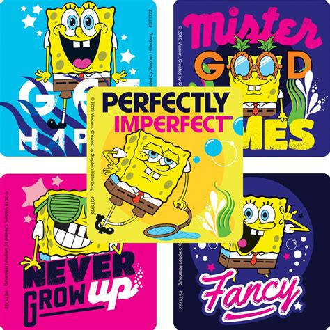 Spongebob Good Times Stickers - Dental Hygiene Supplies - 100 per Pack ...